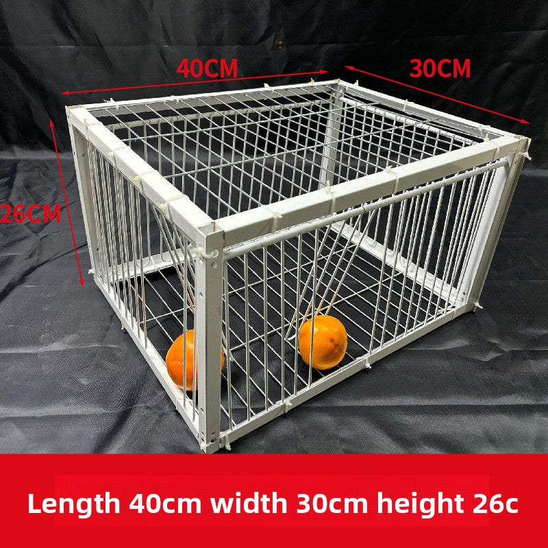 White metal pigeon loft landing cage with one way door, view 6
