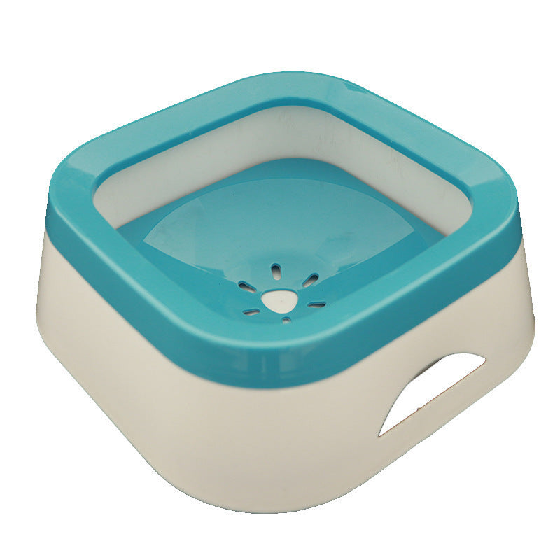Floating Anti-Wet Mouth Pet Water Bowl with Built-In Filter, Round or Square, 19cm