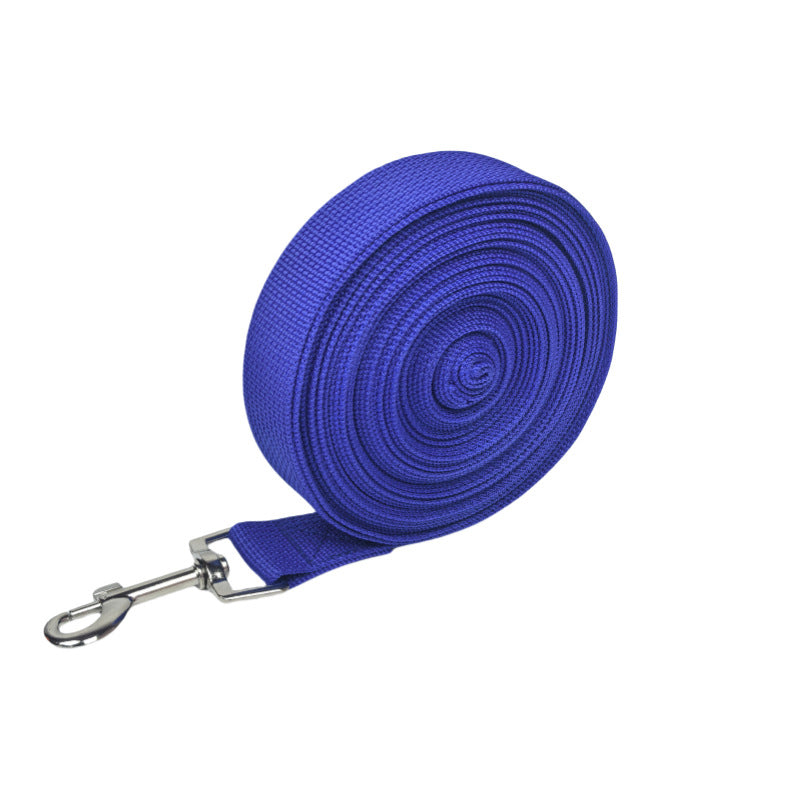 Long dog training leads in nine colours and many lengths