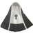 Cat dressed in a gothic nun cloak costume