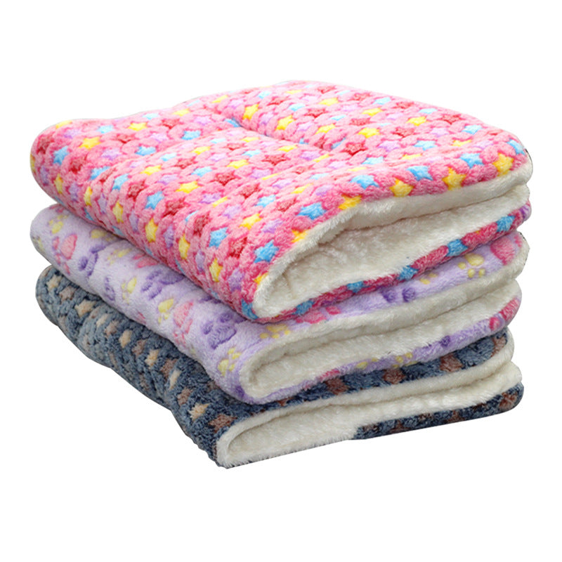 Thick soft pet blanket mat for dogs and cats, printed design, view 5 of 95