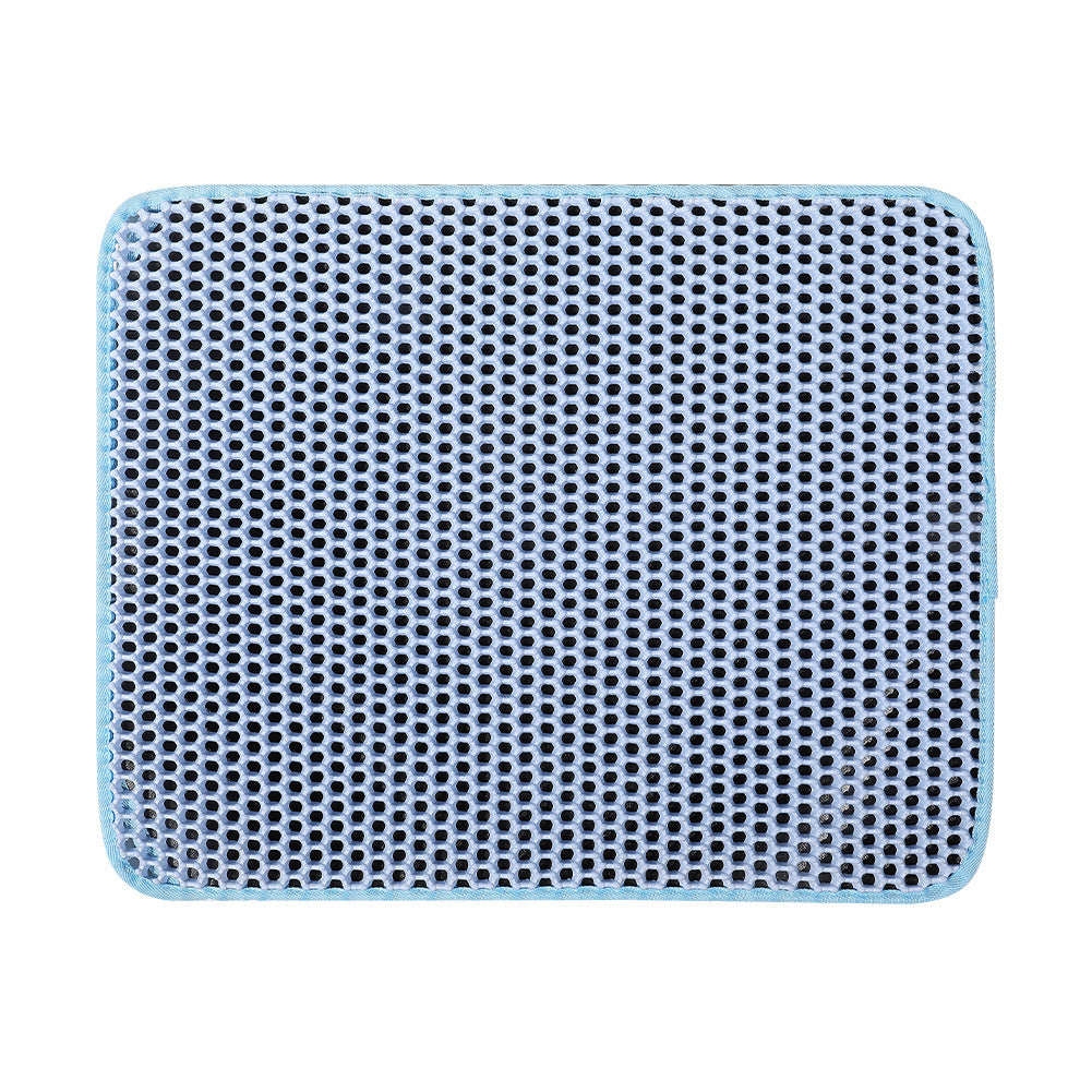 Double Layer EVA Cat Litter Mat with Waterproof Base