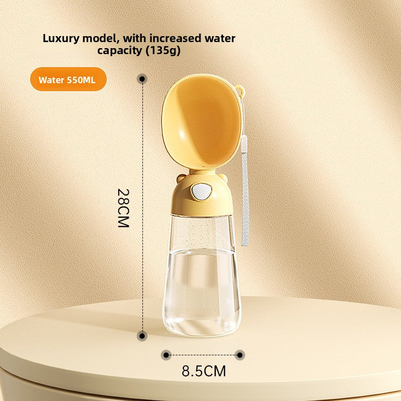 Portable Leakproof Dog Water Cup for Outings with Optional Food Feeding Model