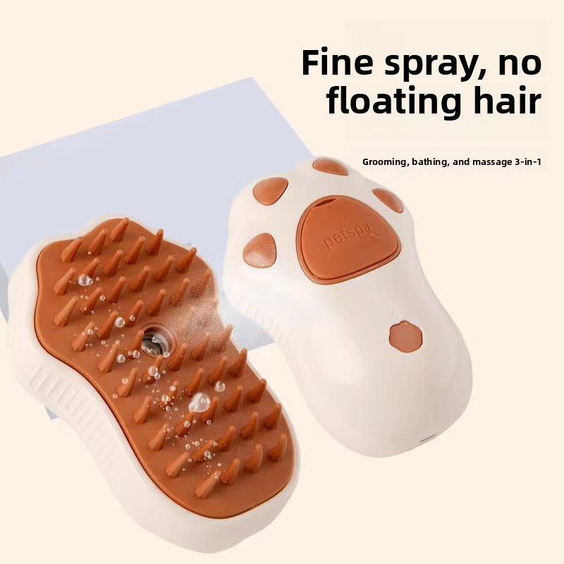 Electric Pet Spray Grooming Brush, Gentle Mist Massage Comb