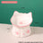 Ceramic Elevated Pet Bowl with Anti-Spill Slanted Opening and Double Ears in Cute Designs