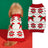 Christmas knitted pet jumper with festive design, in use with a pet