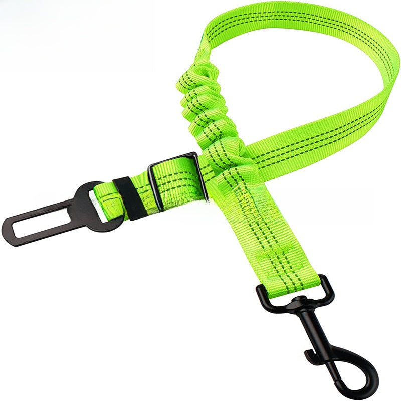 Dog car seat belt leads in many colours with metal clips