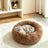 Round fluffy plush pet bed for dogs and cats, photo 2 of 20