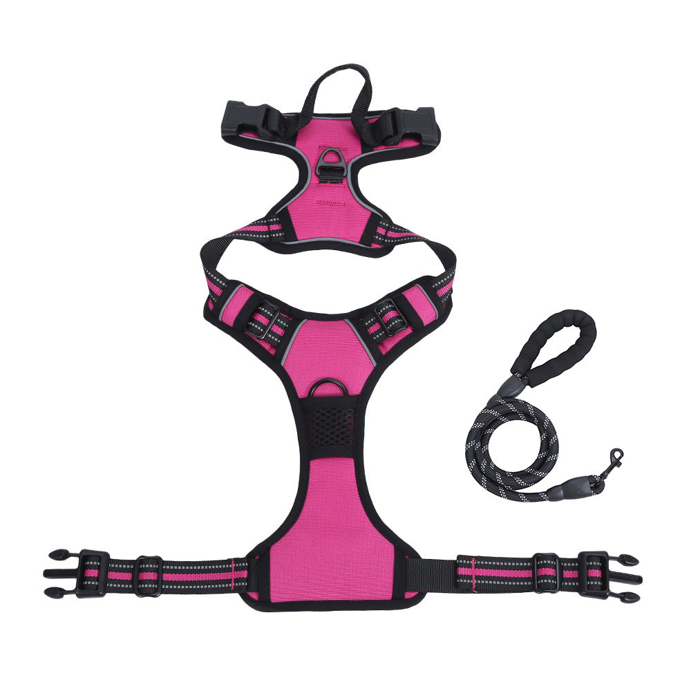Reflective breathable nylon mesh dog harness, product image 5