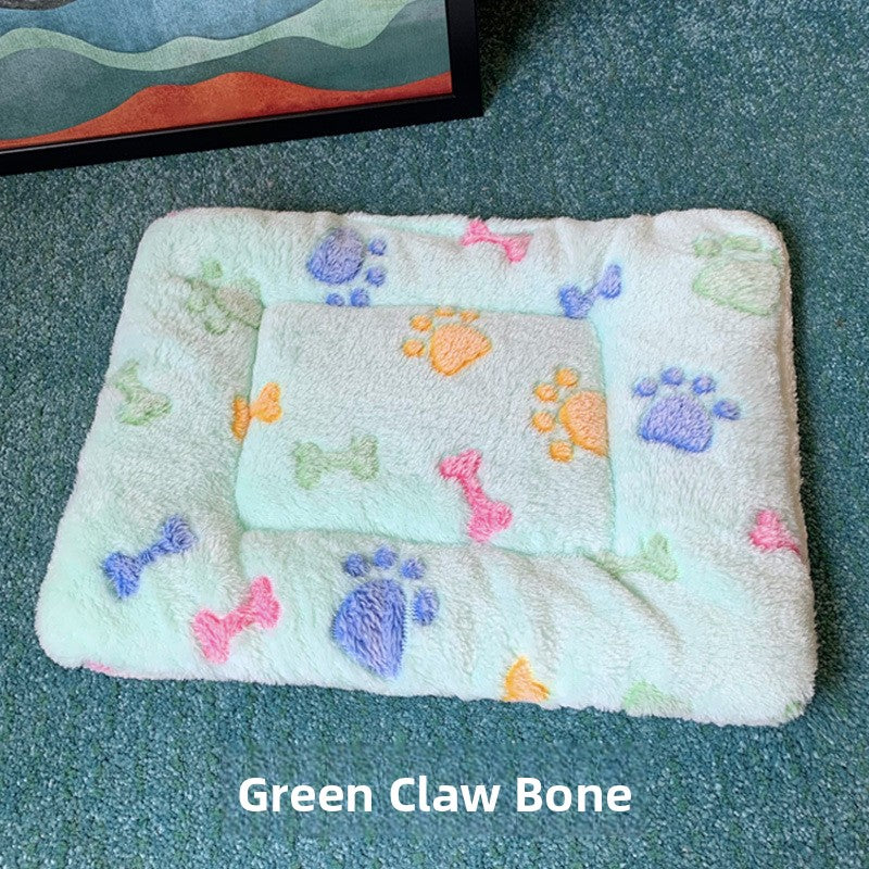 Plush flannel pet blanket mat with cute print, photo 22 of 55
