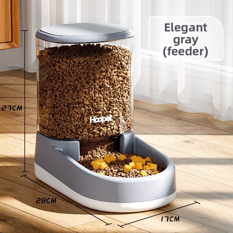 Gravity-Fed Automatic Pet Water Dispenser and Food Feeder Set, 3500ml Large Capacity
