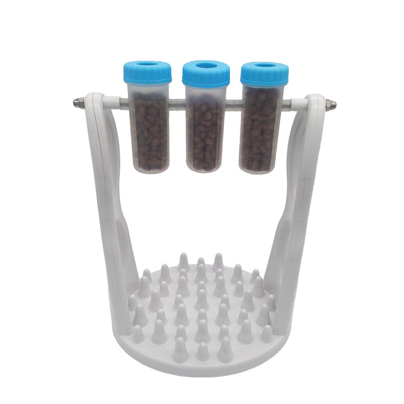 Rotating treat dispensing dog toy for slow feeding - view 2
