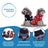 Blue knitted wool jumper for dogs and cats in Blue, close-up detail