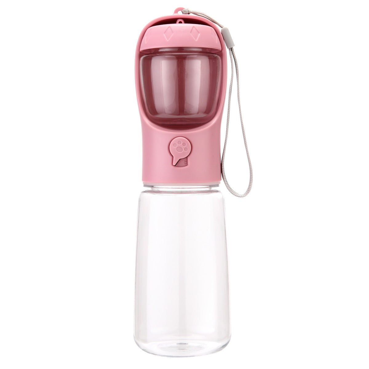 Leakproof dog walking water bottle in White 550ml, material detail