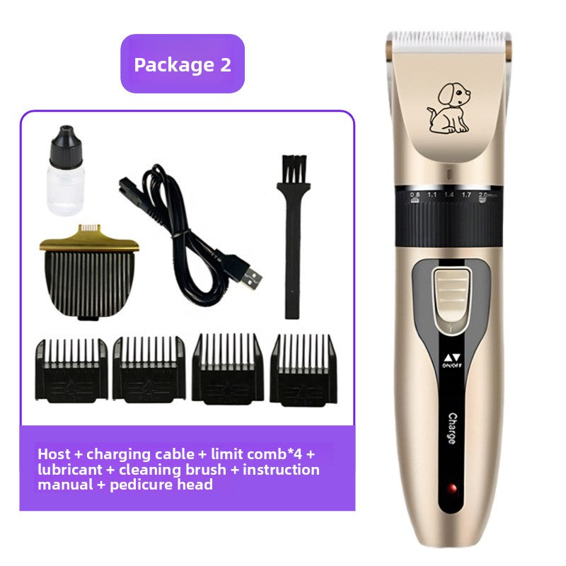 Pet Hair Clipper Grooming Kit with Steel Comb and Scissors