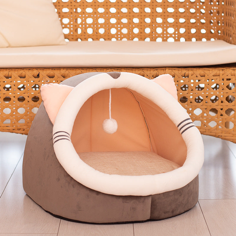 Cute animal themed cat nest with mouse ears, product image 13