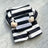 Two leg black and white prisoner costume for small dogs