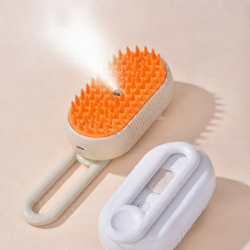 Electric Massaging Spray Comb with Silicone Tips, Anti-Static