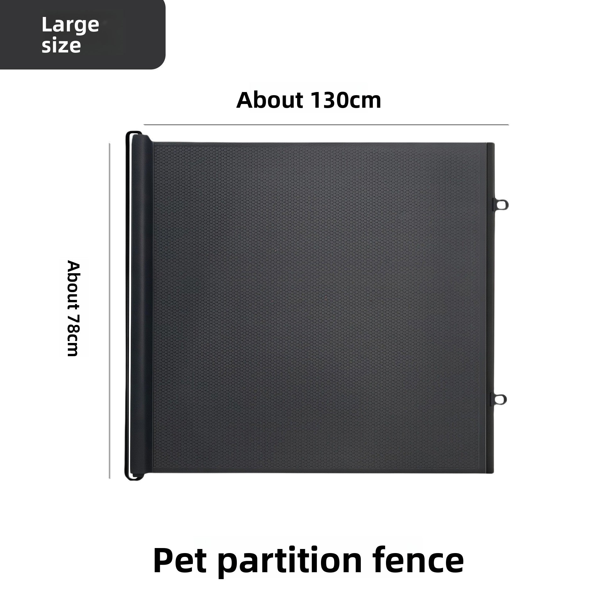 Black retractable mesh pet gate for doorways and stairs, photo 7