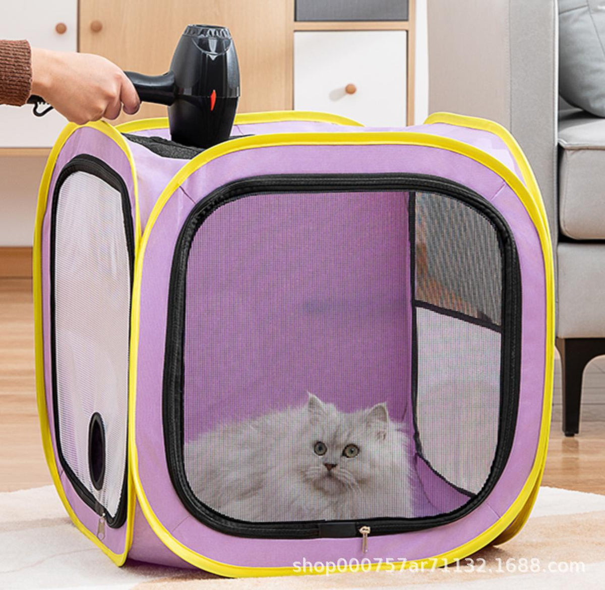 Foldable Pet Drying Box for Cats and Dogs, Quick Dry Cabinet