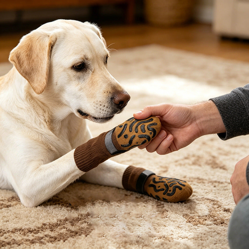 Anti slip dog socks set of four, available in 8 colours, image 1