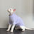 Warm cat jumpers for hairless breeds in black, green and purple