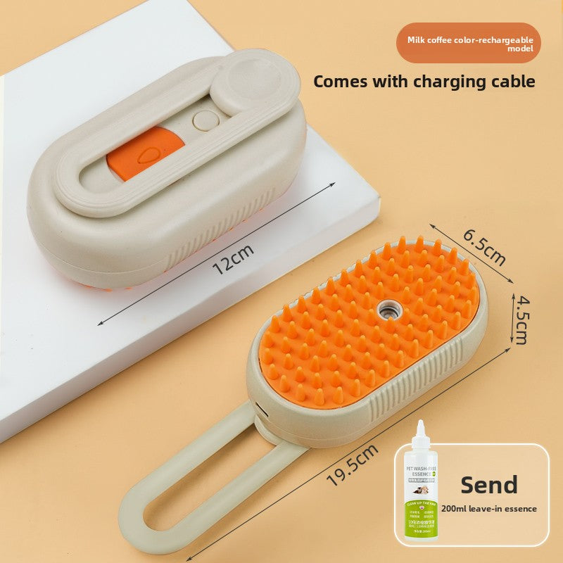 Rechargeable Steam Spray Massage Brush for Cats and Dogs
