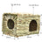 Foldable woven grass hideout house for hamsters and rabbits, view 7