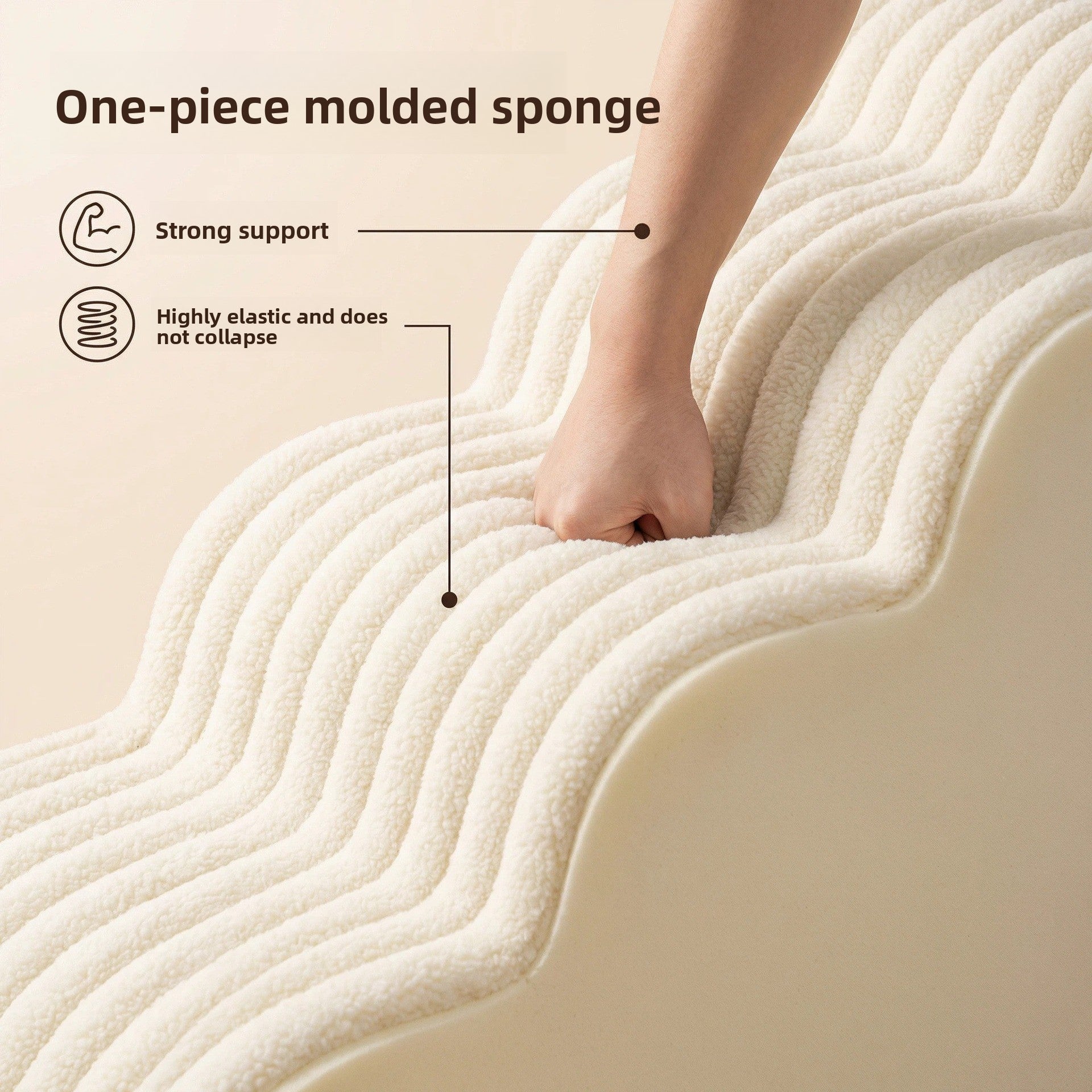 Washable suede foam pet stairs, alternative angle view