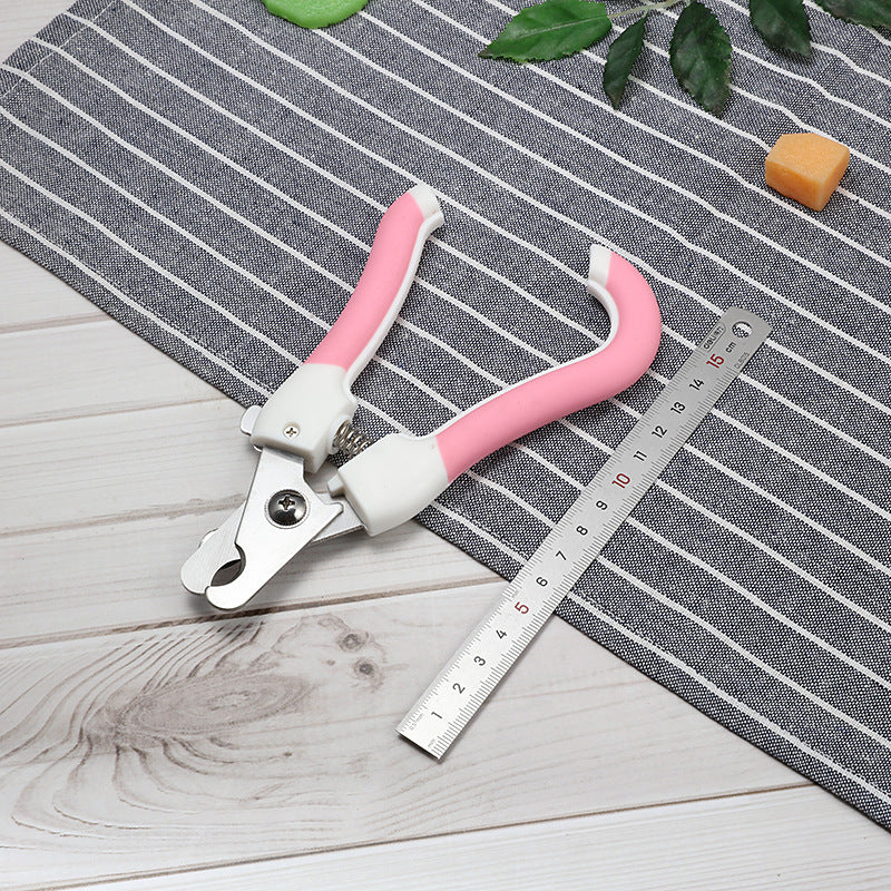 Stainless Steel Pet Nail Clippers with Wave or Curved Handle