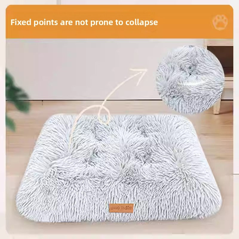 Thick Plush Cat Nest and Dog Sleeping Mat for Winter