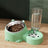 Dual Bowl Pet Feeder with Anti-Knock Base and Raised Neck Protection Design