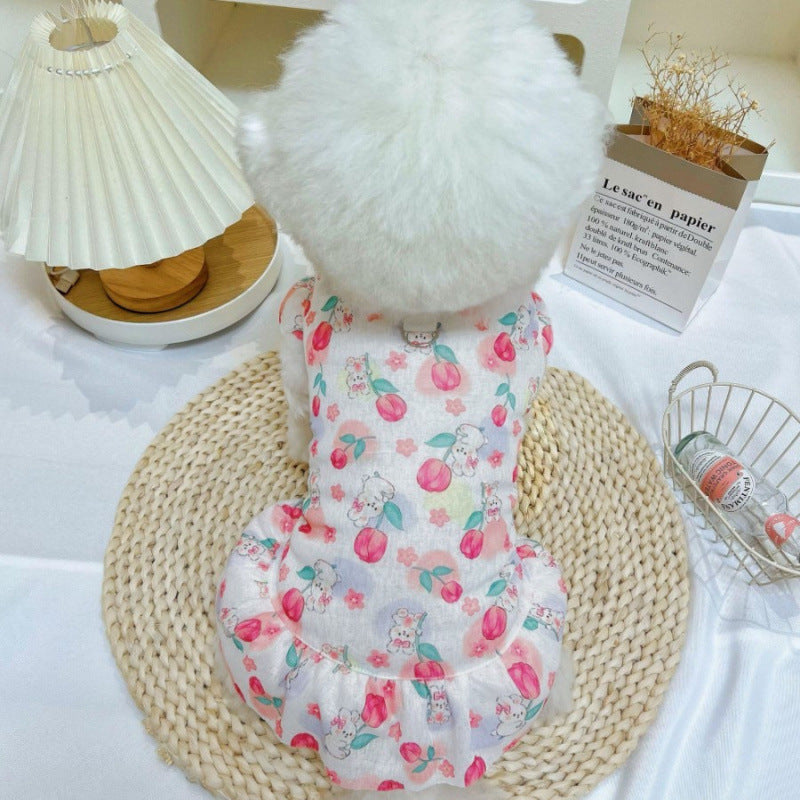 Coral fleece pet dress for dogs and cats, available in 6 colours, image 43