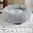 Grey round winter dog bed with matching fleece blanket, photo 10