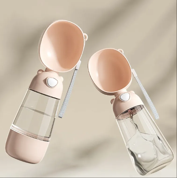 Leak-Proof Dog Water Bottle with Food Container for Walks