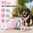 Stainless steel dog water bottle with hook in Grey Bottle, side view