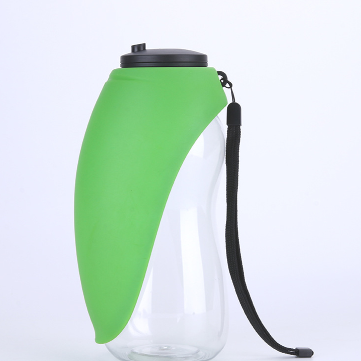 Sky blue portable pet water bottle cup for walks, view 5