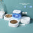 Elevated Double or Triple Pet Food and Water Bowl with Anti-Spill Base for Cats and Dogs