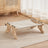 Solid wood cat hammock bed with soft grey cushion, product image 9