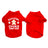 Christmas dog T-shirt in light polyester in Candy Cane, side view