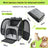 Foldable black pet carrier backpack with breathable mesh panels, view 4 of 6