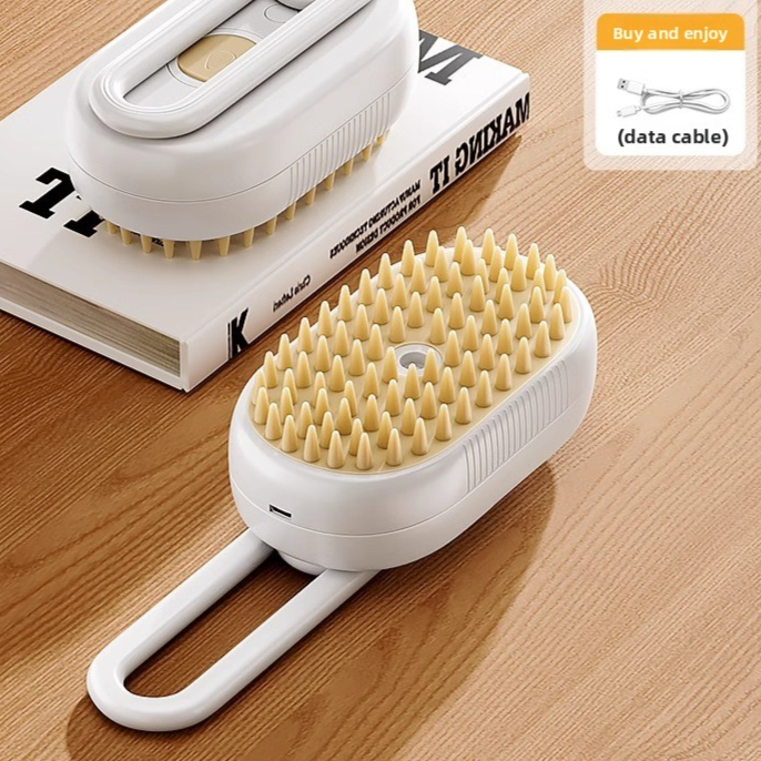 Rechargeable Pet Spray Grooming Comb with Deodorising Mist