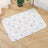 Breathable cotton pet mat with print in White Poodle, size 40 x 30cm