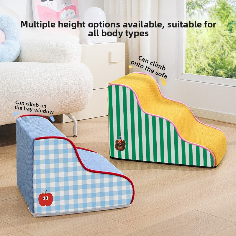 Gentle slope two-step dog stairs, main product photo