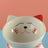 Elevated Ceramic Cat Feeding Bowl with Slanted Mouth and Matching Necklace
