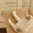 Wooden cat lounge chair with sisal scratching pad, view 4