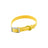Silicone pet collar with alphabet letters in Orange Collar, front view