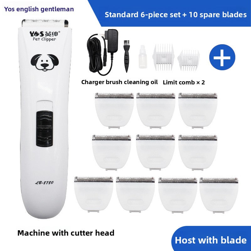 Rechargeable Cordless Pet Hair Clipper with Stainless Steel Blades for Dogs and Cats