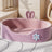 Pink princess pet bed with soft cushion for small dogs, photo 8