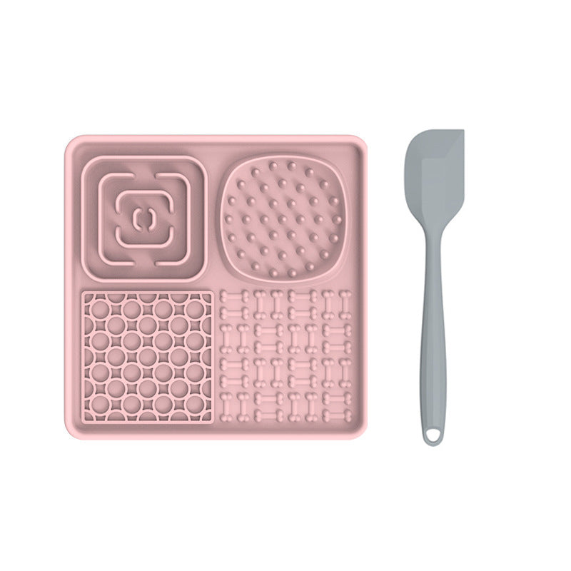Dog Lick Mat Slow Feeder with Suction Cups and Scraper